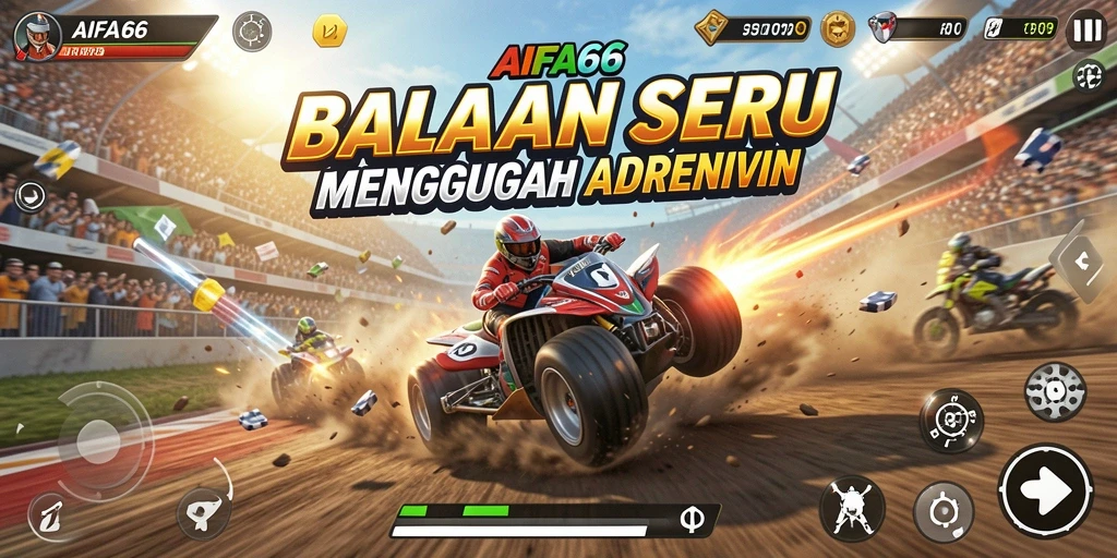 Tampilan gameplay balapan yang mendebarkan di AIFA66.