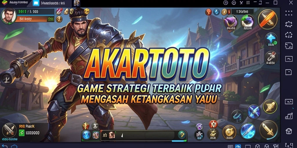 Screenshot gameplay AKARTOTO menunjukkan aksi strategi yang mendebarkan.