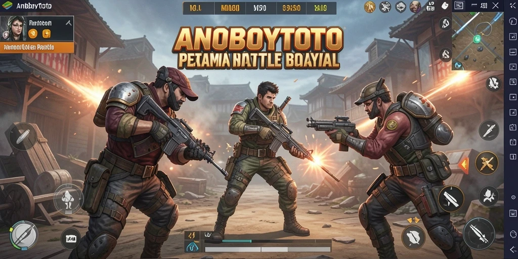 Screenshot ANOBOYTOTO menampilkan aksi seru dalam gameplay Battle Royale.