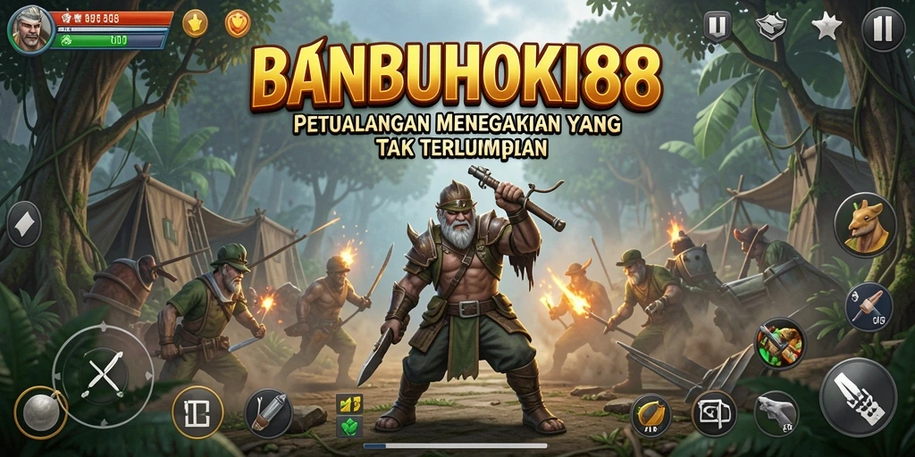 Tampilan gameplay BANBUHOKI88 yang menegangkan dan penuh aksi.