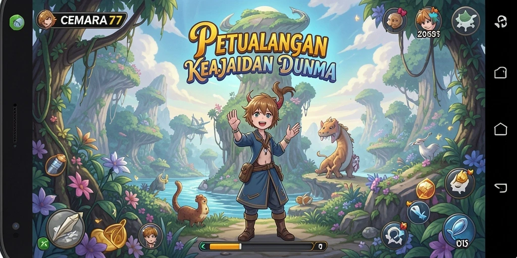Tampilan gameplay seru dan karakter Anime yang menarik.