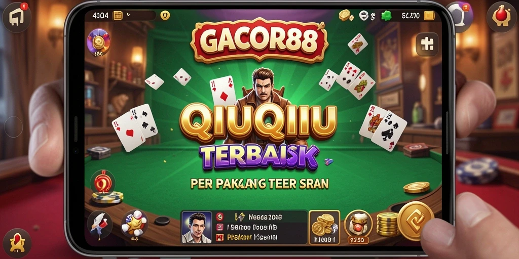 Screenshot utama GACOR88 menunjukkan aksi seru permainan QiuQiu.