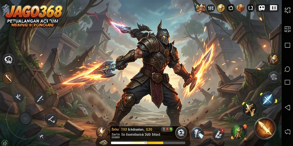 Screenshot gameplay JAGO368 yang dinamis dan penuh aksi.