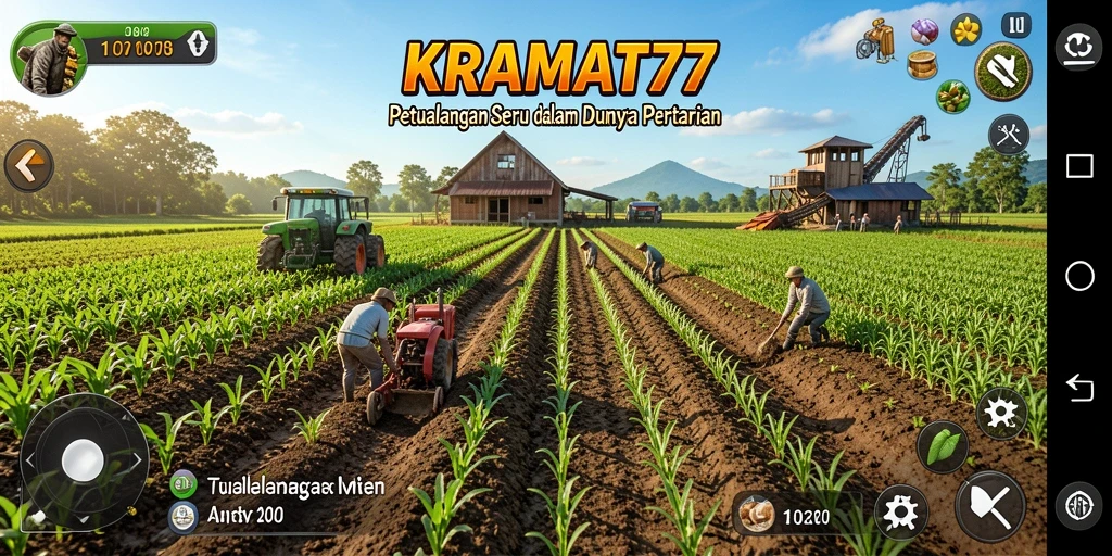Screenshot menunjukkan aktivitas bertani dalam KRAMAT77 yang menarik.