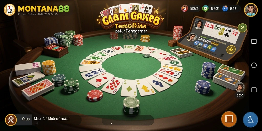 Gambaran gameplay Gaple yang seru dan menantang di MONTANA88.