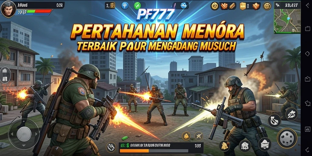 Tampilan menarik gameplay PF777 dalam aksi Tower Defense.