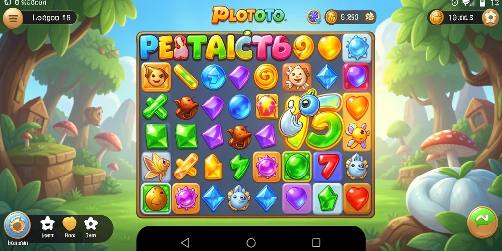 Tampilan gameplay seru dan penuh warna dari POLOTOTO.