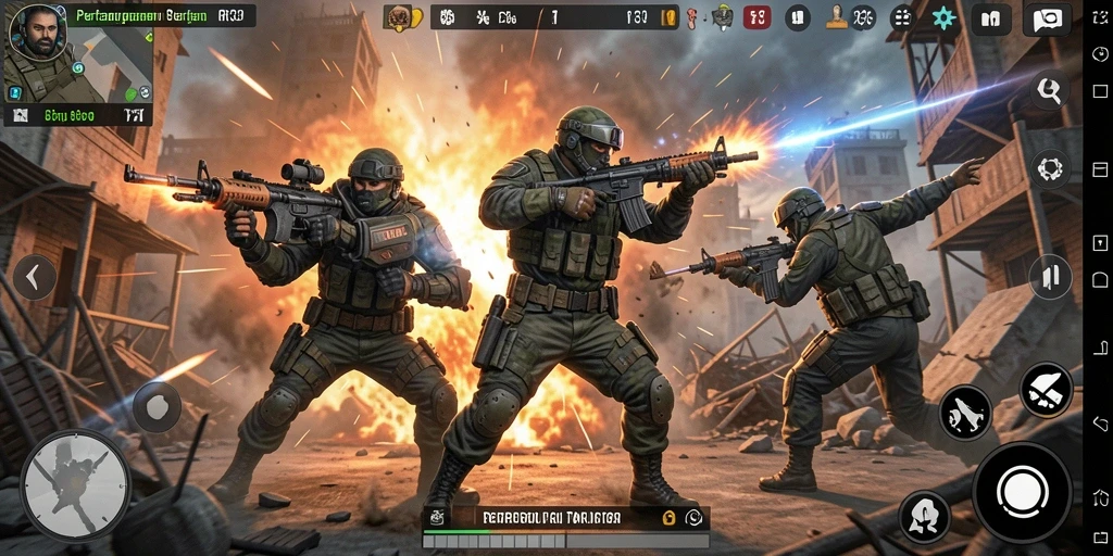 Tampilan gameplay aksi mendebarkan dari RR33 yang penuh tantangan.