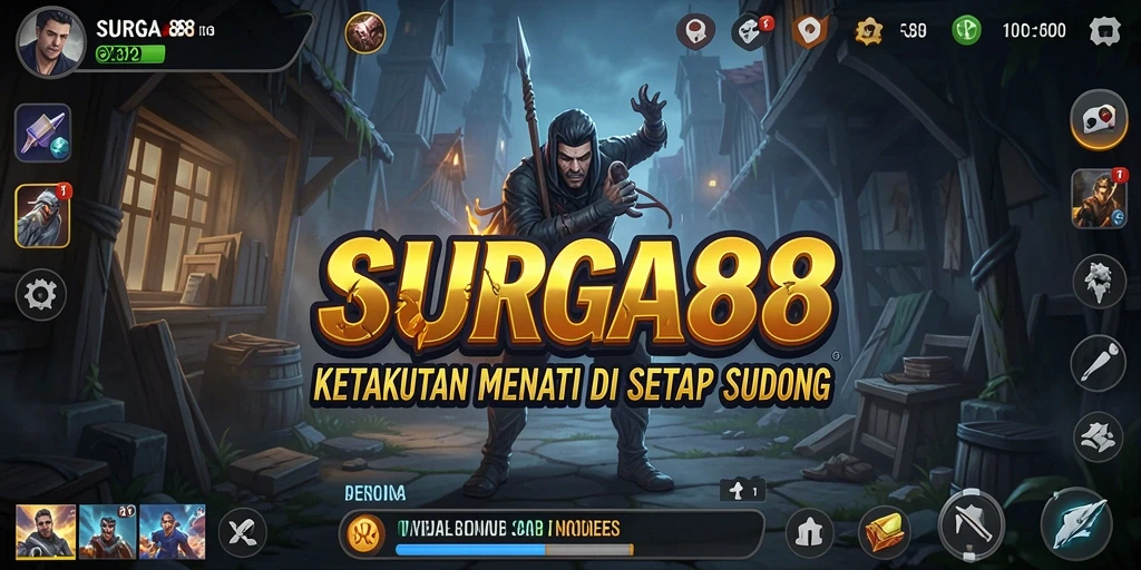 Gameplay SURGA88 yang menegangkan dalam suasana horor.