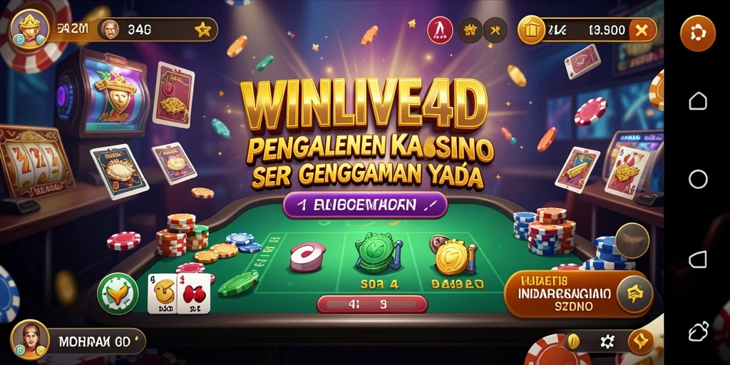Tampilan menarik dari permainan kasino di WINLIVE4D.