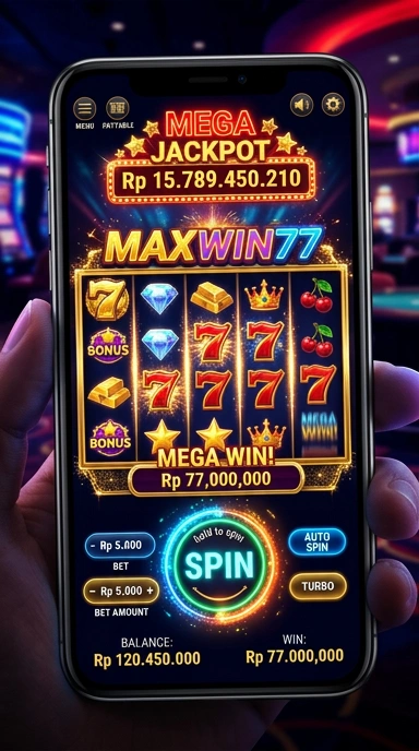 Tampilan utama aplikasi maxwin77 yang menarik.